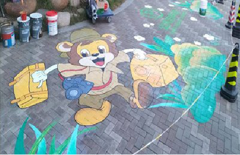 应城夏季画地面彩绘会遇到的问题