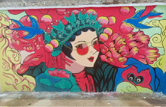 应城墙体彩绘-网红墙