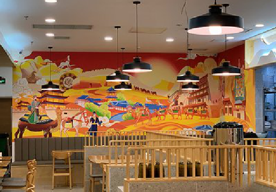 应城商业空间彩绘介绍。