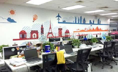 应城教你设计办公室墙绘的方法。