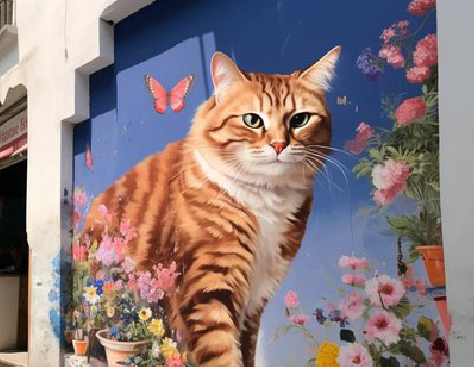 应城自己绘制有个性的手绘墙