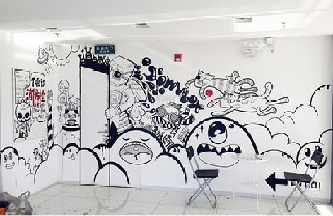 应城手绘墙并非传统涂鸦。